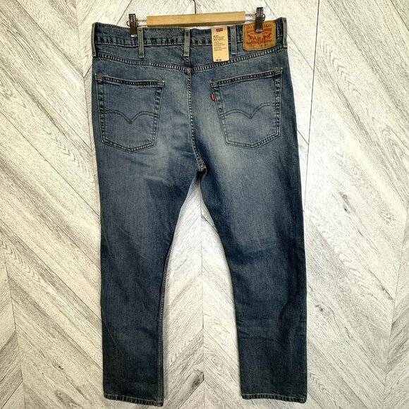 Levi's 513 Slim Straight Denim Blue Jeans Mens Size 38x32 NWT NEW - Picture 1 of 6